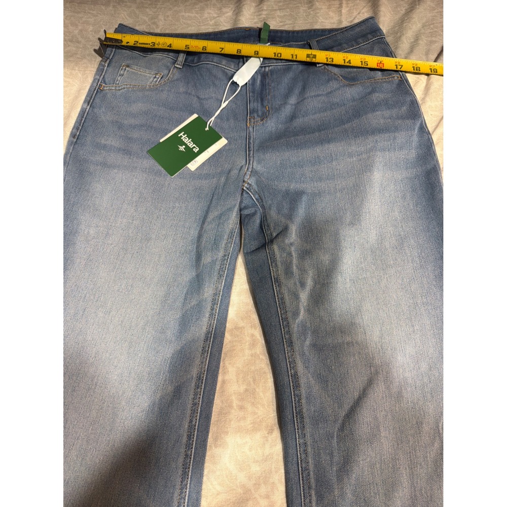 Halara Flex Low Rise Flare Casual Jeans Blue Denim Pockets Large L - Picture 8 of 14